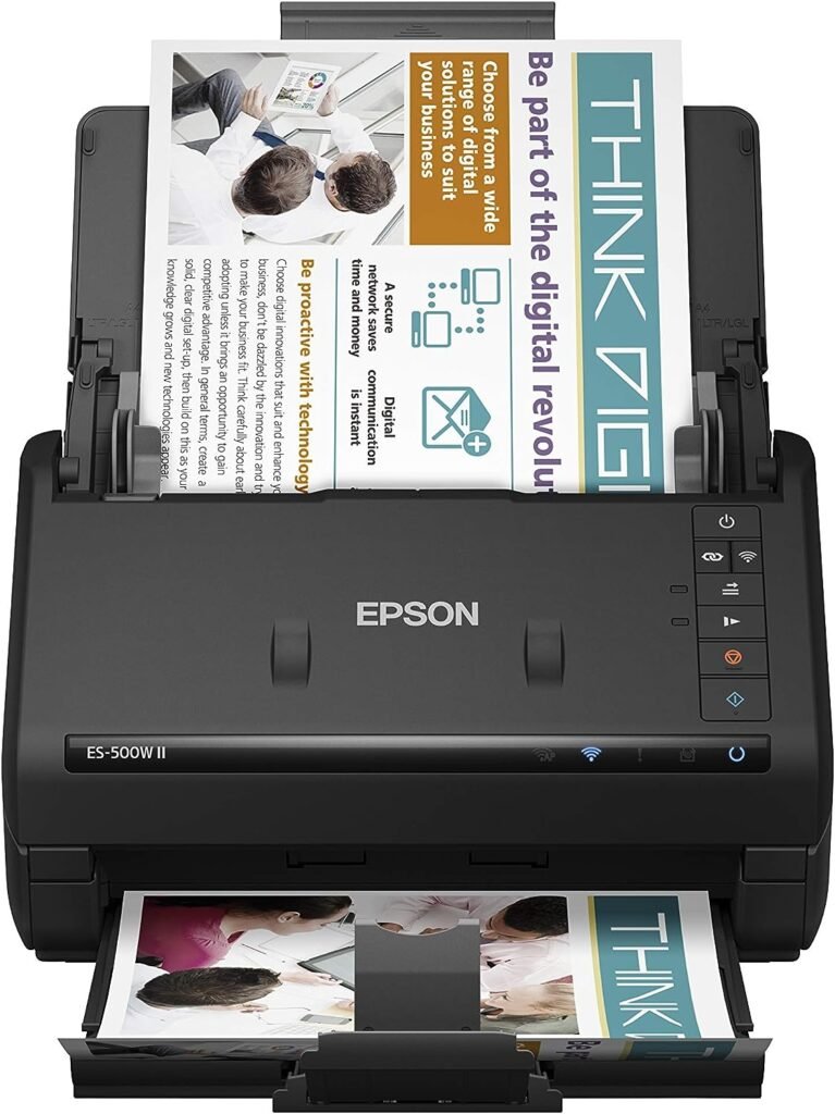 Epson Workforce ES-500W II Wireless Color Duplex Desktop Document Scanner