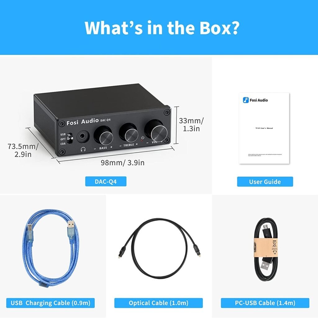 Fosi Audio Q4 Headphone Amplifier box