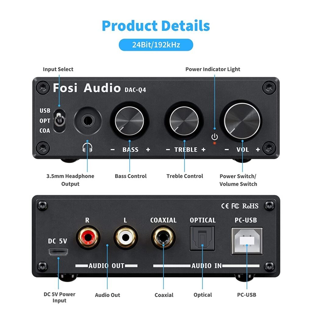 Fosi Audio Q4 Amplifier product details